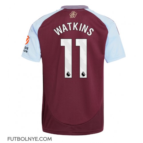 Camiseta Aston Villa Ollie Watkins #11 Primera Equipación 2024-25 manga corta